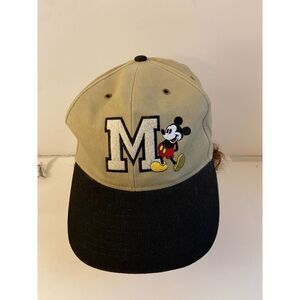 Mickey Mouse M Walt Disney World Baseball Cap Hat Beige